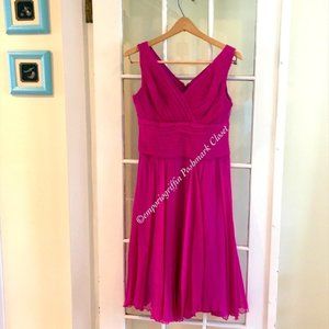Tadashi Hot Pink 100% Silk Dress, Gorgeous!